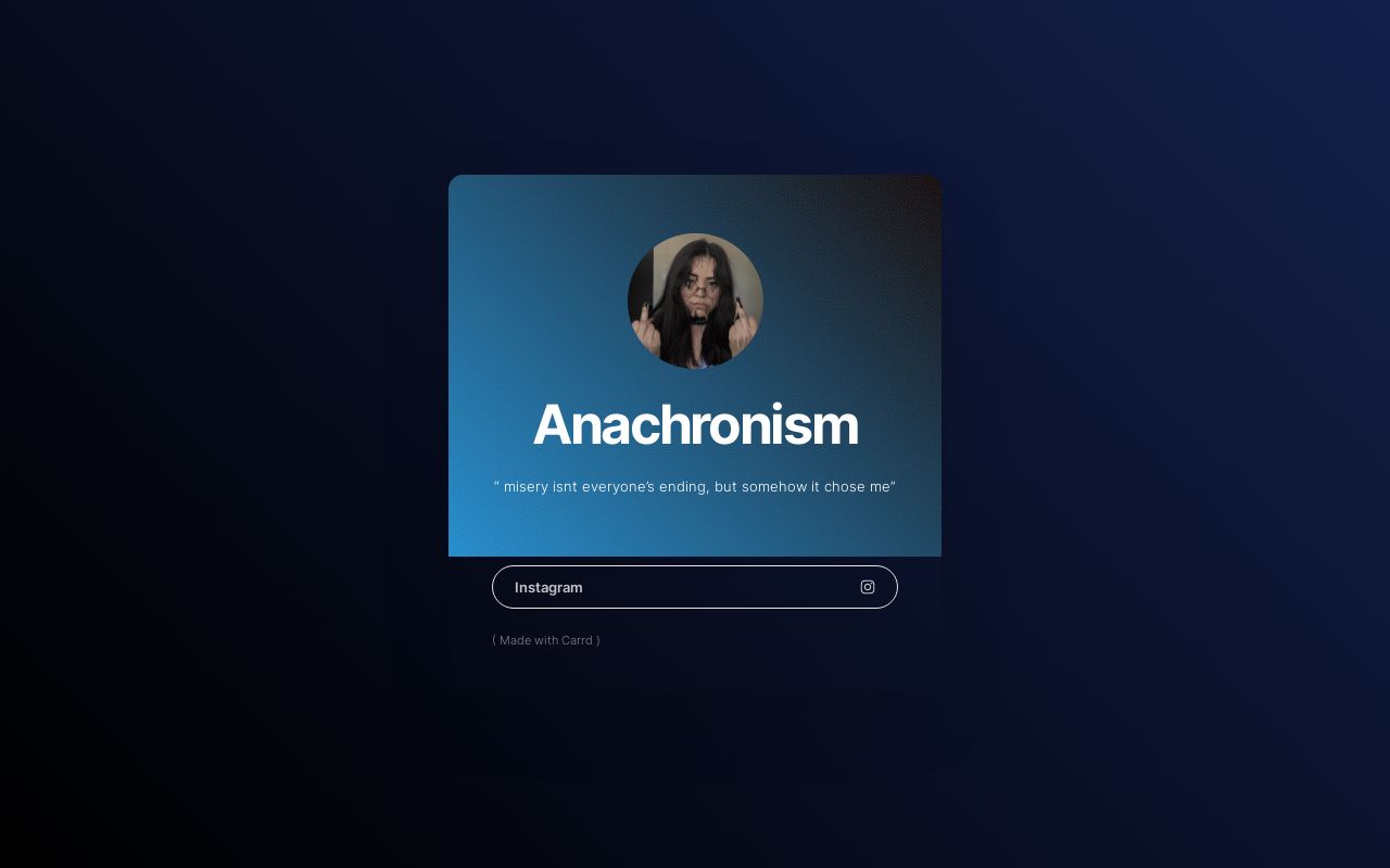 Carrd profile picture for @anachronism